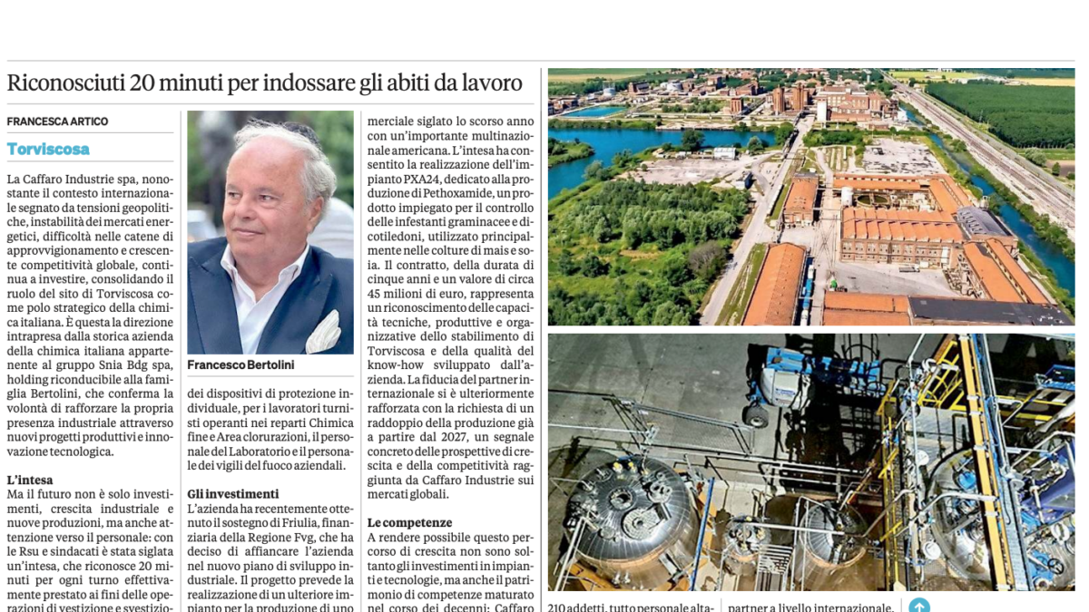 Articolo dal Messaggero Veneto del 9/7/2026